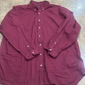 Polo Ralph Lauren 2XB Plaid Red Long Sleeve Button Up Preppy